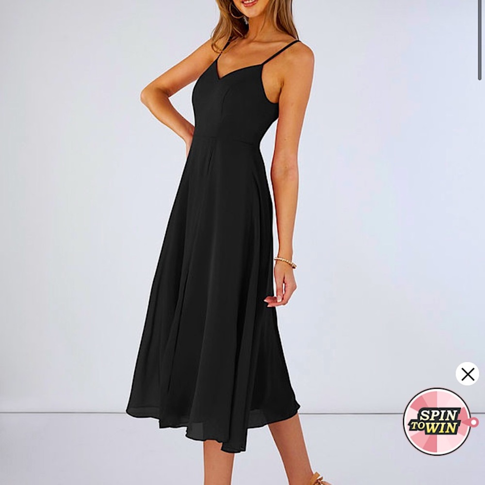 Azazie Clarissa Black Bridesmaid Dress